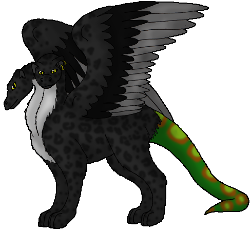Black-Jaguar 2-headed Hydra Baldamero's image (c) Kitsuneko and used with permission